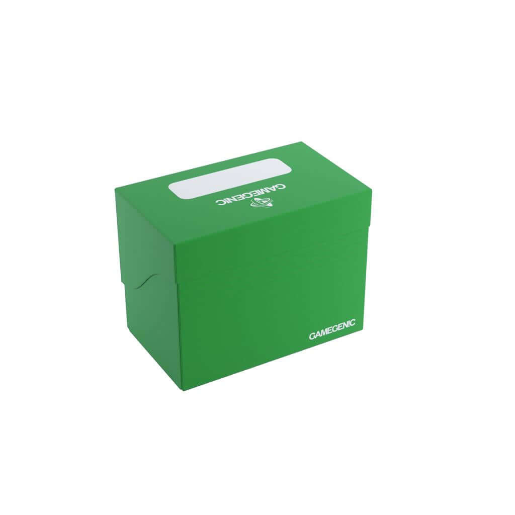 Accessoires Groene, casual sideloading deckbox die geschikt is voor het beschermen en opbergen van maximaal 80 kaarten met dubbele sleeves.