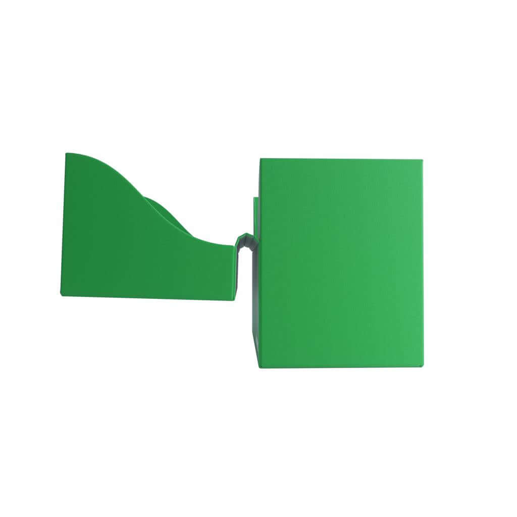Accessoires Groene, casual sideloading deckbox die geschikt is voor het beschermen en opbergen van maximaal 80 kaarten met dubbele sleeves.