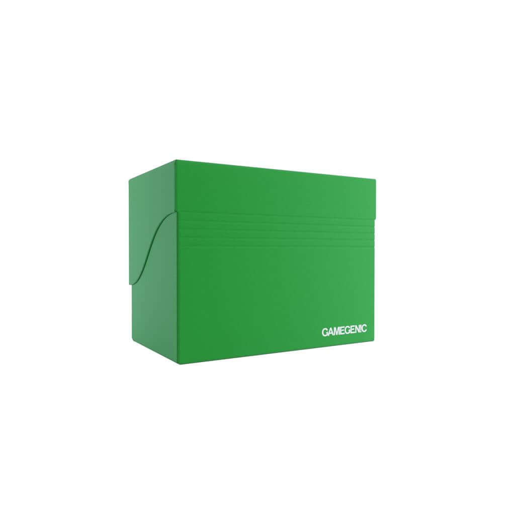 Accessoires Groene, casual sideloading deckbox die geschikt is voor het beschermen en opbergen van maximaal 80 kaarten met dubbele sleeves.