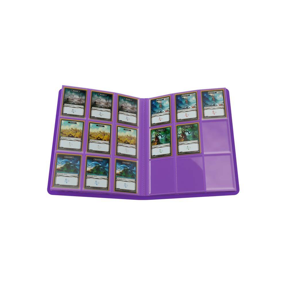 Accessoires Dit paarse Casual album is voorzien van 20 sideloading 18-Pocket pagina's voor een totale capaciteit van 360 kaarten (zelfs met dubbele sleeves).