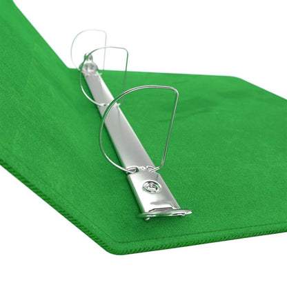 Accessoires Groene ringbandmap met 3 sterke ringen voor zowel 18-pocket als 9-pocket pagina's.