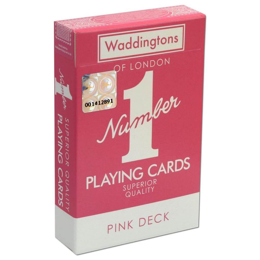 UITVERKOOP Roze editie van Waddingtons Number 1 standaard speelkaarten!